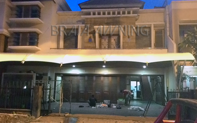 tenda membrane teras rumah jakarta